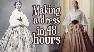 Making 1860s dress in a weekend [upl. by Attikram]