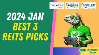 2024 Jan REIT Roundup Singapores 3 Best Picks for Your Portfolio  The Investing Iguana 🦖 [upl. by Yonah]