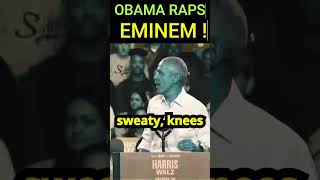 OBAMA RAPS EMINEMS SONG LOSE YOUSELF AT KAMALA HARIS RALLY IN DETROIT shorts obama eminem [upl. by Claudy]