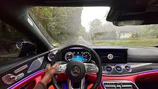 AMG GT63s IN CUTTING UP IN THE RAIN POV [upl. by Enelrad]