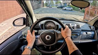 2009 Smart Fortwo 10 MHD 61 HP  POV Test Drive 1300 Joe Black [upl. by Ardnoek]