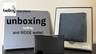 bellroy note sleeve 💵 amp ridge wallet 💳 unboxing [upl. by Nennarb]