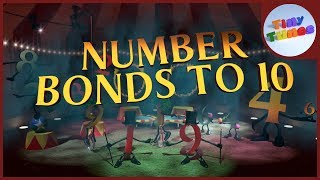 Number Bonds To 10  Pairs of Numbers That Make Ten  Tiny Tunes [upl. by Ellissa]