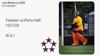 GK Highlights Towson Field Hockey vs Perry Hall 10724 [upl. by Anaela678]