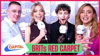 Tom Grennan Becky Hill Aitch And More On The BRIT Awards 2023 Red Carpet 🤩  Capital [upl. by Yort]