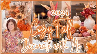 🍁NEW🍁 FALL DECORATE WITH ME 2024  HOW TO  COZY LIVING ROOM AUTUMN DECOR  🍂 EASY Fall Decor Tips [upl. by Claman]