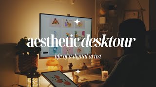 4K Aesthetic Desk Tour  Digital Artists Desk Setup ✨ [upl. by Izmar]