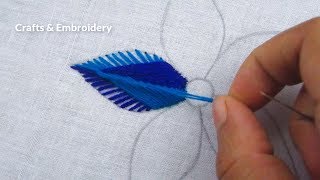 Hand Embroidery Modern Flower Embroidery Easy Flower Design [upl. by Notse]