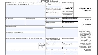 IRS Form 1099OID walkthrough Original Issue Discount [upl. by Guendolen]