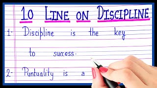 10 lines essay on discipline in englishdiscipline par essay [upl. by Hcahsem]