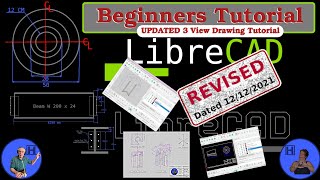 LibreCAD Beginners Tutorial UPDATED 2022 [upl. by Jaquenette970]