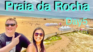 Praia da Rocha resort in Portugal walking tour day 5 holiday vlog [upl. by Osmo]