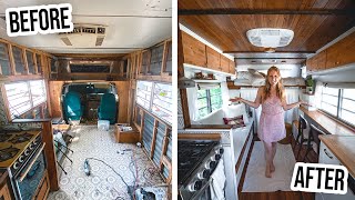 We Converted a 1976 Vintage Camper Van into a TINY HOME  DIY RV Renovation TOUR [upl. by Delia]