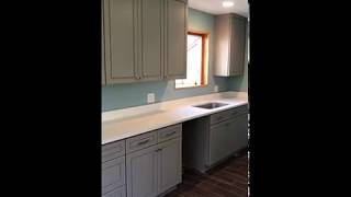 Grey cabinets with White carrara quartz countertop [upl. by Evelina]