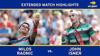 Extended Highlight Milos Raonic vs John Isner  2018 US Open R4 [upl. by Callista]