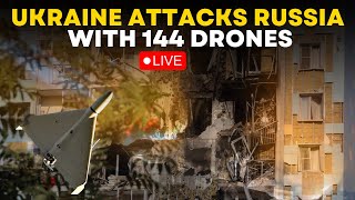 Russia Ukraine Conflict Live Ukraine attacks Russia with 144 drones  Zelenskyy  Putin  Moscow [upl. by Eyram]