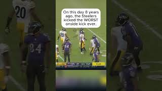 Nov 6th 2016 the Steelers kicked the WORST onside kick ever nfl steelers thisdayinsports [upl. by Etteniuqna]