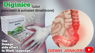 pancreatin and activated dimethicone tablets hindi  diginice tablets review by DawaJankari [upl. by Lissie663]