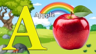 ABC Phonics Song  A for Apple  Tiny Tots  Kiddos Study Zone  ABC lyrics song abcdrhymesforkids [upl. by Eelanna]