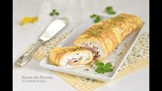 Rotolo di frittata con ricotta e mortadella  Ricette che Passione [upl. by Colan]