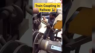 Train Coupling work  train coupling technology trendingshorts indianrailways [upl. by Aimo933]