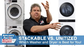 Stackable vs Unitized Washer and Dryer Which Laundry Set is Best For You [upl. by Gerk]