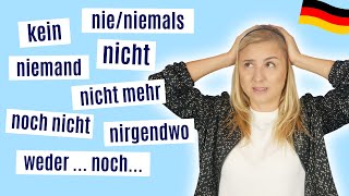 Negationen  Wo steht quotnichtquot im Satz Deutsch lernen A2 B1 B2 [upl. by Lasko]