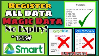 SMART ALL DATA MAGIC DATA NO EXPIRY PROMO NO APPS NEEDED  PAANO MAG REGISTER EASY STEPS 2022 [upl. by Buyse]