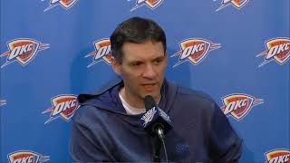 Mark Daigneault PostGame Interview  Oklahoma City Thunder vs New Orleans Pelicans [upl. by Ynafetse]