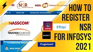 How to Register NSR for INFOSYS  Cognizant  TCS 2021 [upl. by Uno]