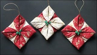 Folded Fabric Ornaments [upl. by Elyk351]