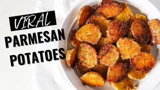 The BEST Potatoes you’ll ever make VIRAL Parmesan Crusted Potatoes [upl. by Ostler]