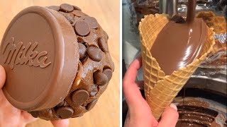 Oddly Satisfying Chocolate Cake Video Compilations  So Delicious Chocolate MELTED Cake Recipe [upl. by Claudell]