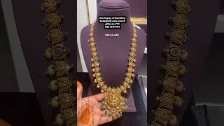 Long haram haram antique nakshiharam goldjewellery trending kothabangarulokam treditional [upl. by Hurless]