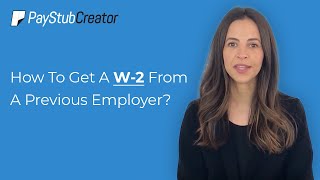 How To Get A W2 From A Previous Employer [upl. by Cutler]