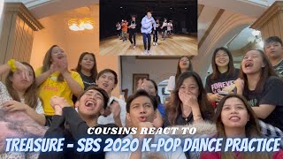 COUSINS REACT TO TREASURE  ‘SBS 2020 KPop Awards’ STAGE PRACTICE VIDEO [upl. by Amsirhc]