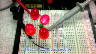 Fullwave bridge rectifier with LEDs [upl. by Loeb]