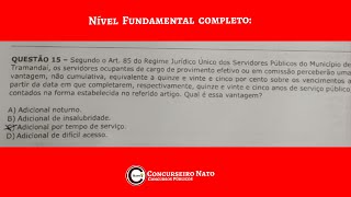 Correção da prova de Legislação de Nível fundamental Completo de Tramandaí  Sábado Tarde [upl. by Meara]