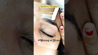 Quick Eyebrow Waxing at Home eyebrow waxing waxathome [upl. by Ailefo128]