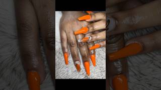 Orange amp Gold Nails discovermyafrica youtubechamps pullupyoshorts [upl. by Laumas967]