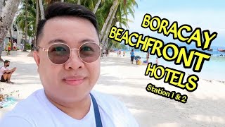 BEACHFRONT HOTELS IN BORACAY STATION 1 amp 2  Rates per night UPDATED 2021  JM BANQUICIO [upl. by Natsreik]