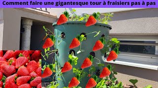 Comment faire une gigantesque tour à fraisiers pas à pas [upl. by Dhaf]