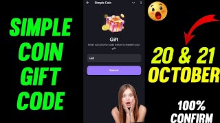 Simple Coin Promo Code 20 October 30000 SMPL  Simple Coin withdraw process  Simple coin Auction [upl. by Hailee35]