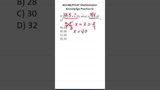 ASVABPiCAT Mathematics Knowledge Practice Test Q percentage acetheasvab with grammarhero [upl. by Naerad]