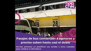 Un clásico de fin de año Pasajes de bus comienzan a agotarse y precios suben hasta casi el doble [upl. by Lehcear797]