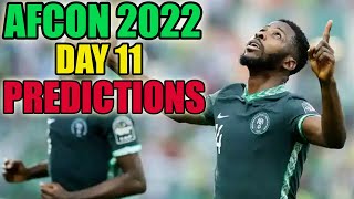 AFCON PREDICTIONS DAY 11 2022 EGYPT v SUDAN amp GUINEAUBISSAU V NIGERIA [upl. by Abigail]