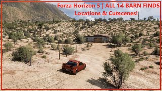 Forza Horizon 5  ALL BARN FINDS  14 Barn Find EXLUSIVES  Locations amp Cutscenes  New Acct Series [upl. by Anerrol]