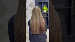 How to do blonde highlights at salon haircolor hair hairstyle trending shorts [upl. by Lleira]