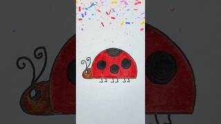 How to draw a ladybug easy step by step for kids🐞 [upl. by Ayidan]