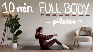 10MIN full body pilates workout no equipment  LIDIAVMERA [upl. by Luciana]